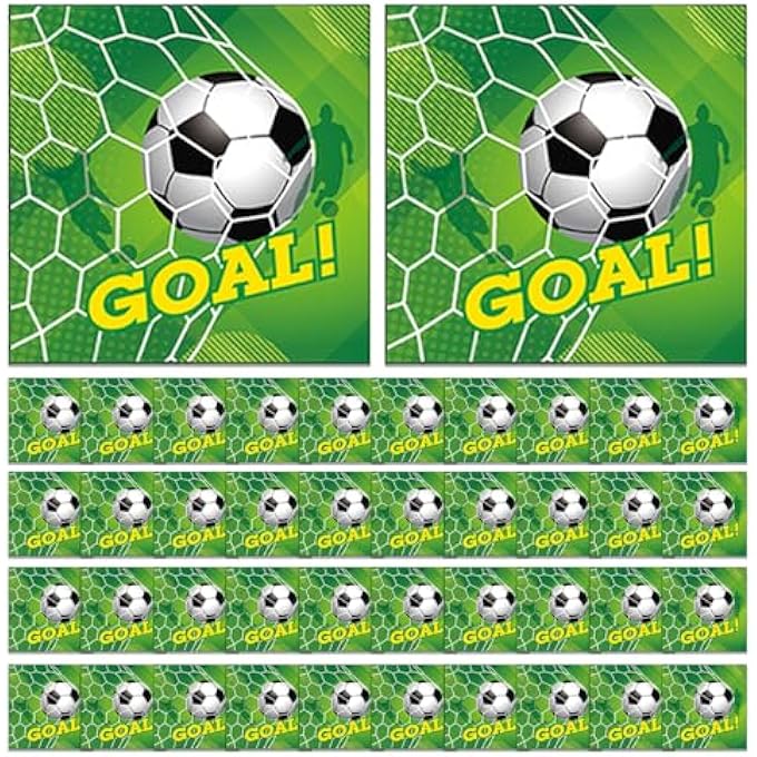 40 SHEETS FOOTBALL TISSUE PAPER HANDKERCHIEFS FOOTBALL PARTY HANDKERCHIEFS PRINTED FOOTBALL SOFT NAPKINS PARTY SUPPLIES FOOTBALL PARTY DECORATIONS - Image 1
